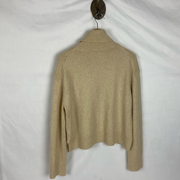 JENNI KAYNE Atlas Turtleneck Sweater in Wheat tan brown cream - Picture 11 of 13